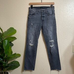 MOTHER The Scrapper Cuff Ankle Fray jeans